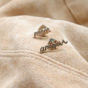 Kate Spade - True Love Mon Amour - Gold stud earrings